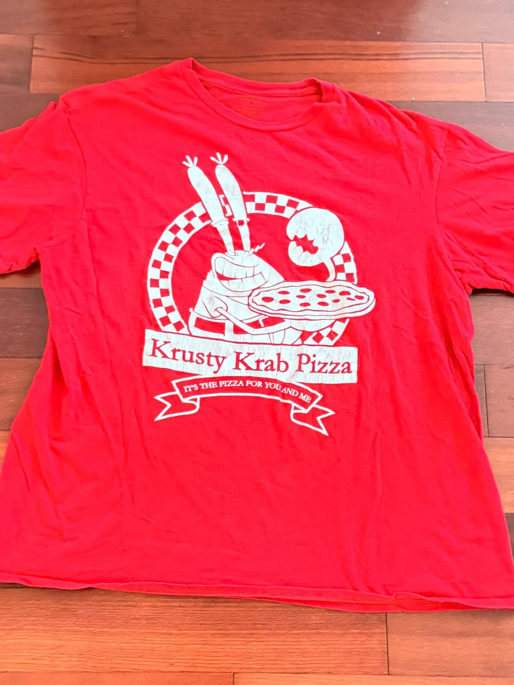 Y2K Nickelodeon Red Krusty Krab Pizza Graphic Tee